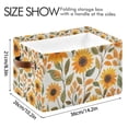 thumbnail image 4 of Yayeee Canvas Storage Basket with Handles for Shelves Fabric Bins Closet Organizer, Watercolor Sunflowers, 4 of 8