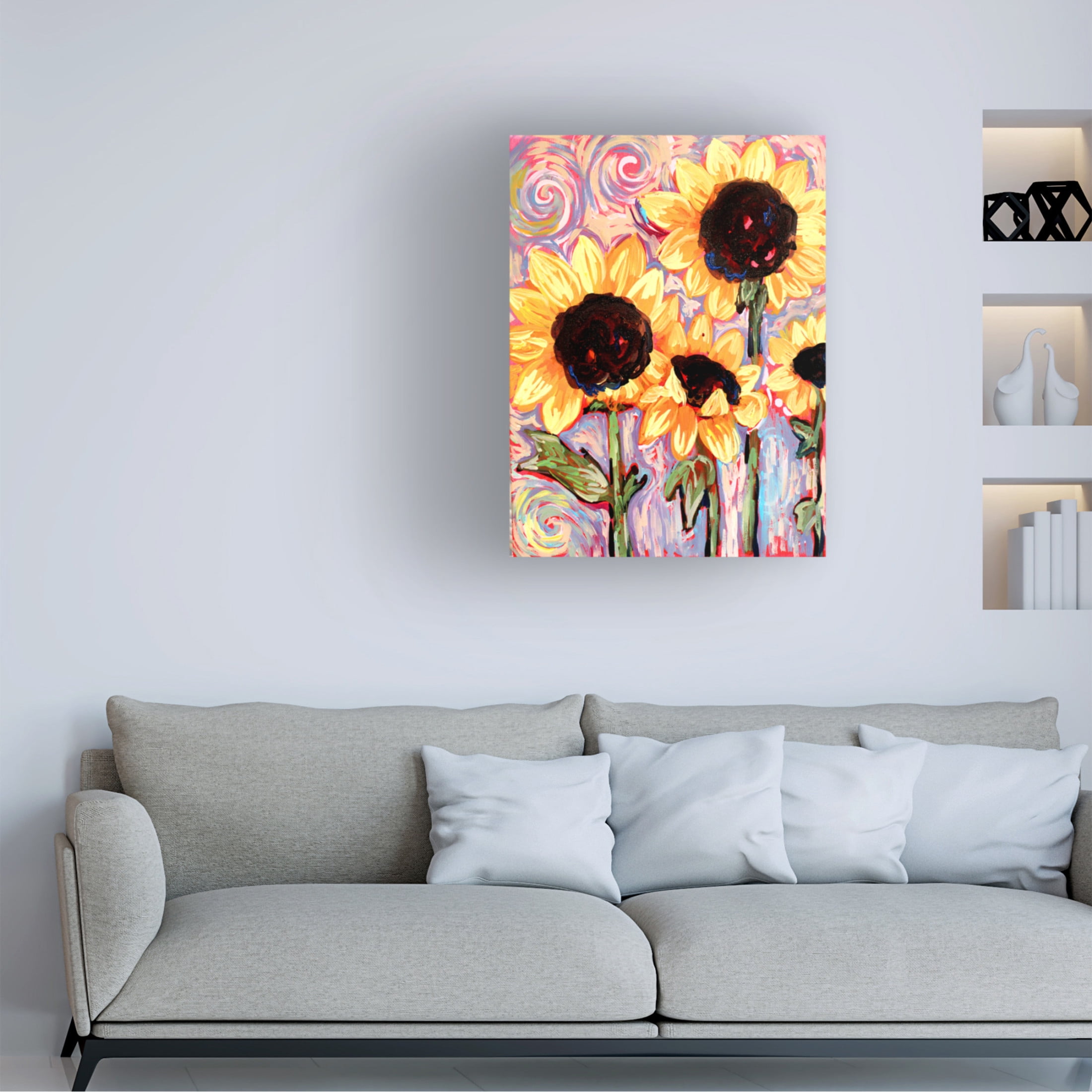 Canvas Wall Art - Natasha Wescoat 'Sunny Bunch' Wall Art for Living Room, Bedroom, or Office Décor by Trademark Fine Art - 35 x 47 Inches