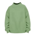 thumbnail image 4 of WUANDIXFA Kids Crewneck Sweatshirt Girls Oversized Long Sleeve Shirts Kids Fashion Crewneck Tunic Tops Spring Fall Tees 7-8 Years,Green, 4 of 4