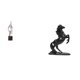 thumbnail image 1 of Figura abstracta escultórica para decoración del hogar, oficina o mesa de centro. Estatua de caballo, adorno para dormitorio o jardín., 1 of 8