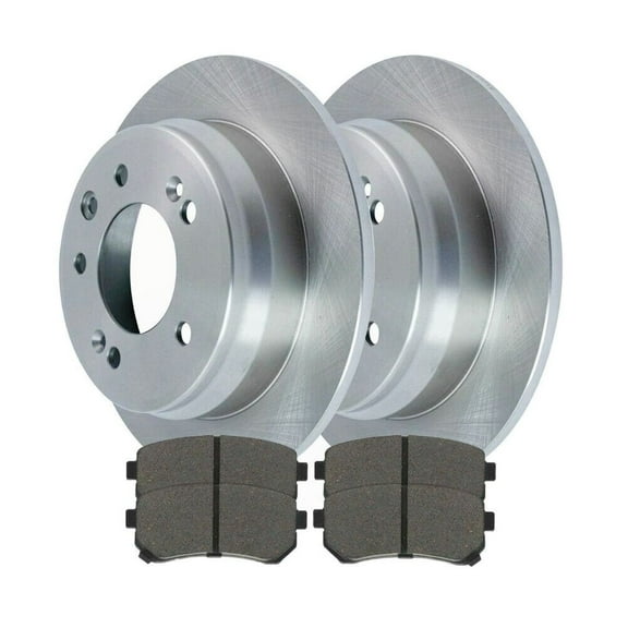 DAMAIJOY 4pcs Ceramic Brake Pad Set 2pcs Brake Rotors Kit Rear Side Slotted for Hyundai for Tucson 2.4L 2010-2015 & 2.0L 2011-2015,for Kia for Sportage 2.0L/2.4L 2011-2016 SS8267X TS8267X