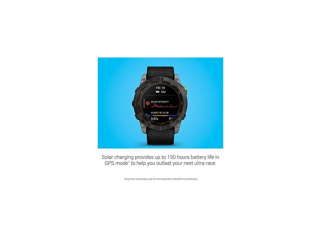 Garmin Enduro™ 2 – Ultraperformance Watch, Long-Lasting GPS Battery Life, Solar Charging, Preloaded Maps