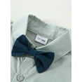 thumbnail image 3 of Baby Boy Clothes Suits Toddler Formal Dress Shirt Suspender Pants Bowtie Outfit Sets Wedding 1-6T, 3 of 13