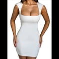 thumbnail image 3 of Vestido Corto de Verano para Mujer, de Color Liso, Cruzado, con Cremallera en la Espalda y para Cóctel M, 3 of 8