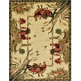 thumbnail image 1 of Unique Loom Barnyard Collection French Country Cottage Roosters Cream Area Rug (9' 0 x 12' 0), 1 of 3