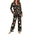 thumbnail image 2 of FOR U DESIGNS Christmas Snowman Pajama Sets for Women 2 Piece Button Down Tops Size 4XL Button Up Night Shirts for Women Santa Claus Sleepwear Long Sleeve Winter, 2 of 7