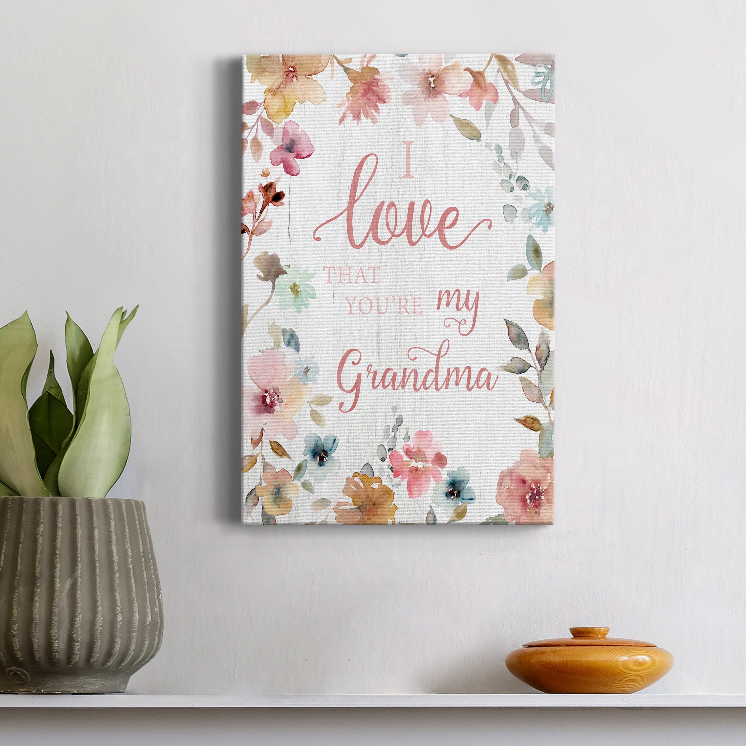 Love Grandma Premium Gallery Wrapped Canvas - Ready to Hang - 24 x 36