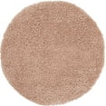 thumbnail image 3 of Nourison Malibu Shag Solid Shag Blush 4' x ROUND Area Rug, (4' Round), 3 of 10