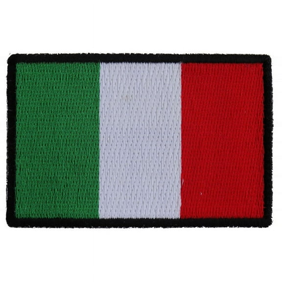 Patch, Embroidered Patch (Iron-On or Sew-On), Italian Italy Flag Patch, 3" x 2"