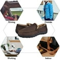 thumbnail image 6 of HOMEHOT Moccasins Slippers for Men Memory Foam House Slippers Bedroom Shoes Brown Size 10 Male Adult, 6 of 6