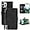 Black, variant on Wallet Case, for iPhone 12 Wallet Case,Card Holder Leather Kick-Stand Flip Cases,Wrist Strap, Closure,Shockproof Protective Cover (Purple)
