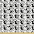 thumbnail image 1 of Abstract Upholstery Fabric by the Yard, Sketch of Spiral Motifs Monochrome Tones Optical Illusion Inspiration, Decorative Fabric for DIY and Home Accents, White and Charcoal Grey by Ambesonne, 1 of 5