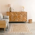 thumbnail image 2 of Shiv Shakti Exports Wave Scalloped Natural Jute Rug, Boho Area Rug, Braided Rug, Coastal Farmhouse Scallop Rug, Off White (9x15 Feet), 2 of 6