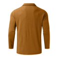 thumbnail image 4 of JTieacloth Button Casual Tee Collared Men New Striped Zipper Shirt Lapel Shirt Long Sleeved T Shirt Autumn And Winter Business Casual Jacket Gold XXXL, 4 of 5