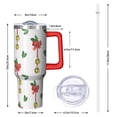 thumbnail image 2 of 40oz Snowflakes Tumbler with Lid and Straw Christmas Stainless Steel Cup Holiday Coffee Water Bottle Gifts, 2 of 4