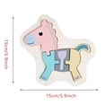 thumbnail image 3 of MeetYTOYS Animals Shaped Jigsaw Puzzles Wooden s, Wooden Montessori Toys Early Development Learning Educational Preschool Toys Birthday Gift(Horse), 3 of 3