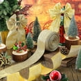 thumbnail image 4 of Glitter Ribbon Glitter Wired Edge Ribbon, Tutuviw Waterproof Sparkly Ribbon Garland for Gifts Wrapping Cards Crafts Wreaths Holiday Party Box Christmas Decoration (Bright Gold, 20 Yard), 4 of 7