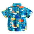 thumbnail image 5 of Ymyiu Toddler Boy Button Down Shirt Baby Boys Summer Short Sleeve Shirt - Dot Button Up with Pocket 2T 3T(Light Blue, 2-3 Years), 5 of 7
