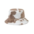 thumbnail image 5 of CoCopeanut Topi Ember Mewah Gambar Sapi Musim Dingin Baru 2021 untuk Wanita Topi Hangat Pariwisata Luar Ruangan Topi Nelayan Beludru Lembut Mode Wanita Panama, 5 of 6