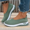 thumbnail image 2 of Domzle Orthopedic Breathable Soft Shoes Arch Support, Women Wide Width Breathable Walking Comfortable Slip On Sneakers Mint Green, 2 of 7