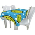 thumbnail image 3 of Coolnut 60"x108" Tablecloth Tennis Ball On Blue Modern Table Cover for Home Decoration Spill Proof Cloth Washable for Dinner Picnic, 3 of 6