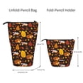 thumbnail image 2 of Kdxio Telescopic Pencil Bag Pen Holder Stationery Case,Stand-up Retractable Transformer Bag Organizer for Christmas Holiday(Autumn Forest Small Animals Lazy), 2 of 6