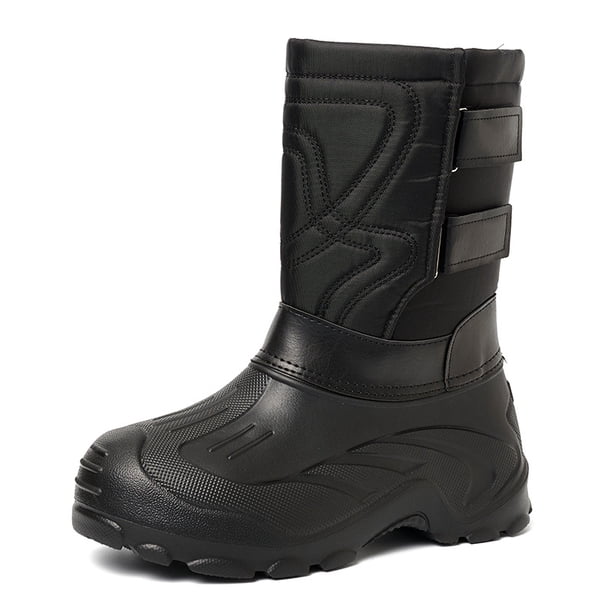 Zapatos de pesca en la nieve resistentes al frío, zapatos de invierno antideslizantes para hombres, zapatos de algodón con forro polar grueso e impermeable de EVA