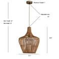 thumbnail image 3 of ELE Light & Decor Ailsa Bamboo and Rattan Pendant Lamp in Brown Finish, 3 of 5