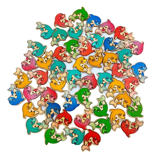 Becaristey 50 Pieces Cartoon Buttons Decorative Small Sewing Accessory Home Decorations Clothes Button Handicrafts Shoes Phones