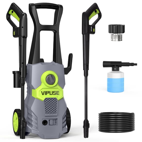 Vipuse 1500W Electric Pressure Washer, 4200PSI with Adjustable Nozzle Angle, Portable High Pressure Washer Cleaning Machine for Cars, Driveways, Fences, Patios, Home Cleaning - Orange
