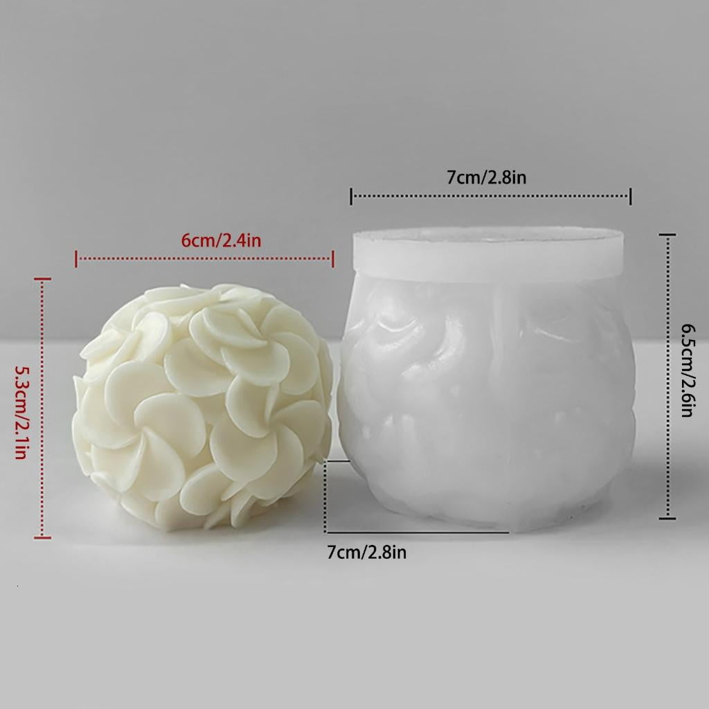 Giaone Hydrangea Crafts Moulds Easy to Use DIY Candle Moulds Silicone Ornament Molds
