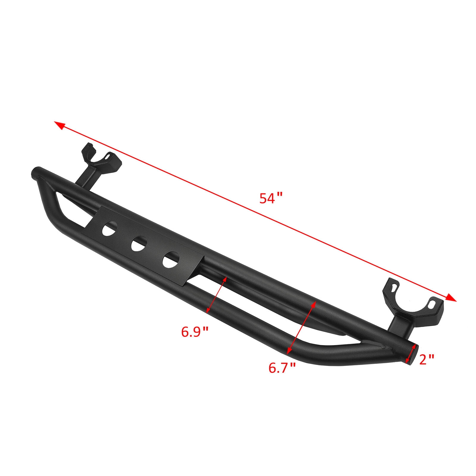Kojem Side Step Nerf Bar Fit for 2007-2018 Jeep Wrangler JK Running Board Rock Slider Rail 2-Door Armor Guard