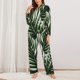 thumbnail image 2 of Balery Tropical Palm Leaves1 Conjunto de Pijama con Estampado para Mujer, Conjunto de Dos Piezas con Manga Larga, Ropa de Dormir Suave con Bolsillos, Pijamas Cómodos-XX-Large, 2 of 7