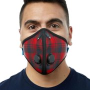 M2N Reusable Air Filtration Mask - Red Plaid - Medium (M)