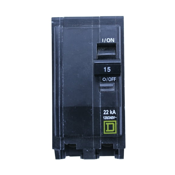 Square D QO215VH 2 POLE 15 AMP 120/240V 22KA Miniature Circuit Breaker