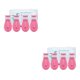 thumbnail image 3 of Billuyoard 4 piezas TPE Pet Anti Scratch Shoe portátil reutilizable transpirable Universal Cute limpieza Nail Trimming Boot Protector rosa Rosado 2piezas, 3 of 6