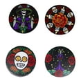 thumbnail image 6 of Gothic Sugar Skull Day of The Dead Roses And Flowers Lady Catrina Coaster Set, 6 of 9