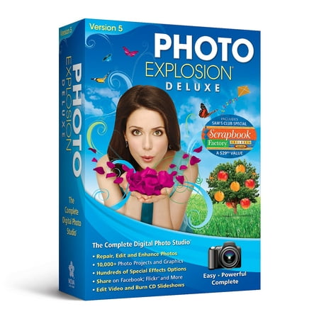 Photo Explosion Deluxe 5.0 with Scrapbook Factory Deluxe (Best For Editing Videos)