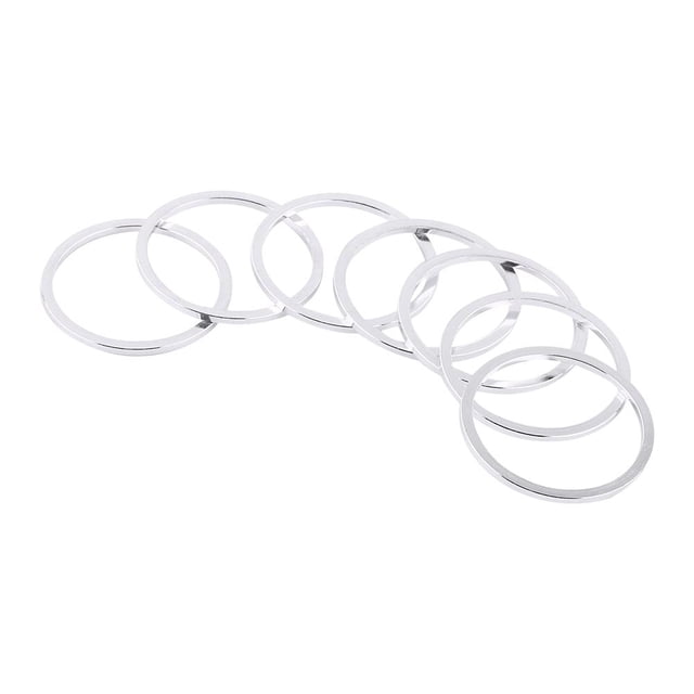 Herwey 15pcs Alliage d'Aluminium MRB Vélo Volant Moyeu Entretoise Vélo Pédalier Essieu Rondelle Joint, Rondelle d'Essieu, Rondelle Entretoise