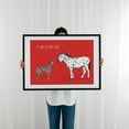 thumbnail image 3 of Bad idea - Illustration Humor Quote Dog Animal Surrealism Pop Art Modern Art Black Framed Wall Art Print 24 x 36 inches, 3 of 7