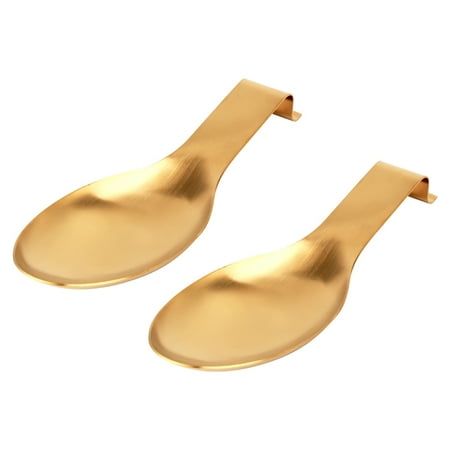 

2 Pcs Stainless Steel Spoon Rest Spatula Ladle Holder Stainless Steel Utensil Spoon Rest Holder Brushed Finish