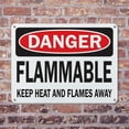 thumbnail image 4 of (2 Pack) Flammable Keep Heat and Flames Away OSHA Danger Sign 14 Inch X 10 Inch Plastic Sign, Weather Resistant, UV Protected for Workplace, Business, and Construction Site, Made in the, 4 of 8