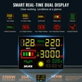 thumbnail image 3 of VEVOR 2500W Sump Pump Battery Backup System, LCD Display, Auto Switches to Battery Inverter Power for Continuous Sump Pump Operation, Sump Pump Battery Backup Inverter for Emergency and Power Outage, 3 of 9