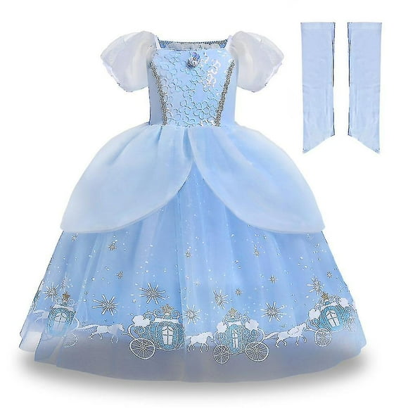 Cinderella Princess Cosplay Tulle Dress Kids Girl Ball Gown Birthday Party Ball Gown Fancy Dress Costume -WEVALLEY