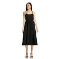 thumbnail image 4 of Time and Tru Women's Sleeveless Tiered Dress with Spaghetti Straps, Sizes XS-XXXL, 4 of 5