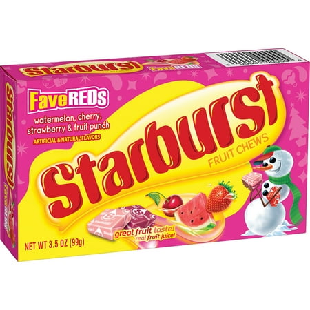 Starburst, Holiday Fruit Chews Christmas Candy Theater, 3.5 Oz