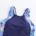 thumbnail image 6 of LIIPEE Girls One-Piece Swimsuits Summer Casual Gradient Color Tie Dye Sleeveless Crew Neck Swimwear Kids Fashion Backless Beach Bathing Suit Comfortable Cute Beachwear,Dark Blue,13-14 Years, 6 of 9