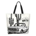 thumbnail image 1 of Easygdp Vintage Cactus Pickup Bolsas Tote para Mujer, Bolsos de Hombro para Viaje, Bolsos de Mano de Gran Capacidad para Compras y Trabajo, 1 of 8