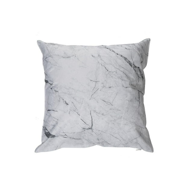 Outdoor waterproof cushion with white marble pattern, square shape