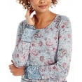thumbnail image 3 of Style & Co Women's Printed Knit Top  Gray Size S, 3 of 6